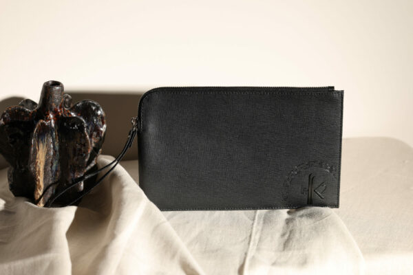 pochette cuir saffiano