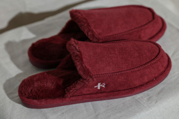 chaussons fourrure hotel luxe