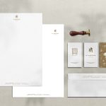 Simple corporate identity branding stationery set