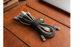 ACCROCHE CABLE CUIR SIMILI